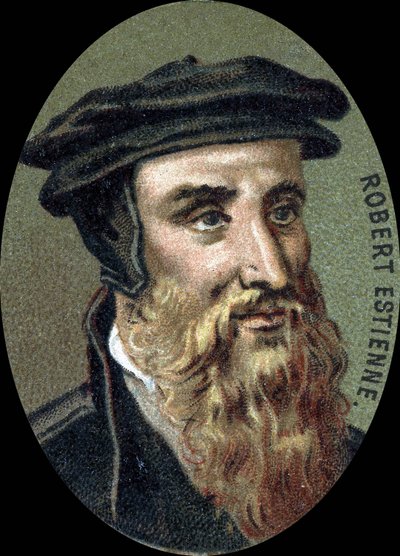 रॉबर्ट एस्टियेन (1503-1559) का पोर्ट्रेट, फ्रेंच प्रिंटर। द्वारा अज्ञात कलाकार