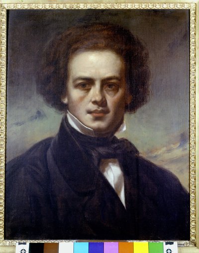 रॉबर्ट शुमान का पोर्ट्रेट (1810-1856), जर्मन संगीतकार। 1840 के आसपास अज्ञात पेंटिंग। म्यूजियो टीट्रेल अल्ला स्काला। द्वारा अज्ञात कलाकार