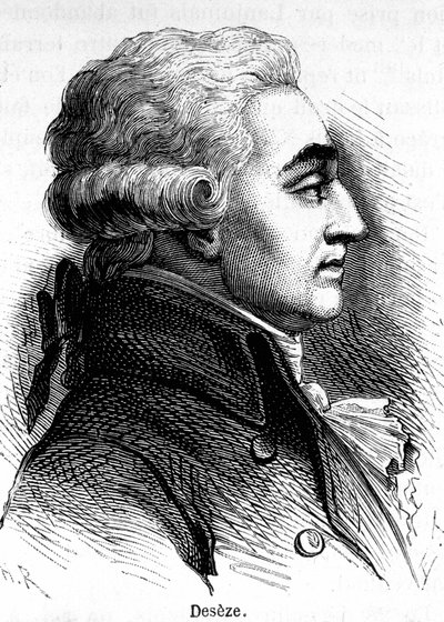 अपने मुकदमे के दौरान लुई सोलहवें के वकील रोमेन डेसेज़ या डी सेज़ (1748-1828) का पोर्ट्रेट। द्वारा अज्ञात कलाकार
