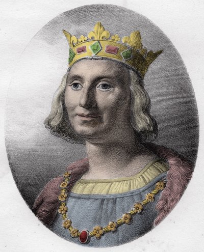 सेंट लुइस का पोर्ट्रेट (सेंट लुइस, लुई IX (1214-1270) - सेंट लुइस IX (1214-70) फ्रांस के राजा - द्वारा अज्ञात कलाकार
