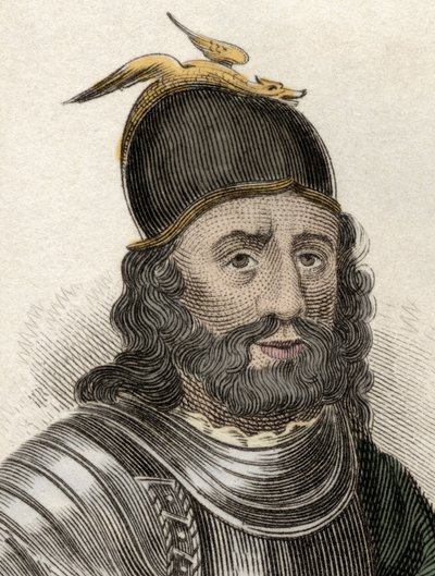 सर विलियम वालेस (ब्रेवहार्ट) (सीए। 1270-1305) का पोर्ट्रेट, स्कॉटिश नाइट। 19वीं सदी की नक्काशी। द्वारा अज्ञात कलाकार