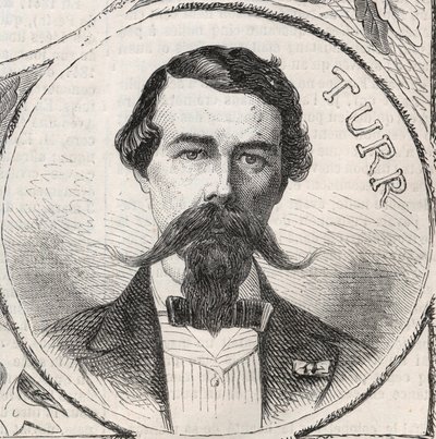 स्टेफन इस्तवान तुर (1824-1908) का पोर्ट्रेट, हंगेरियन जनरल - "द इलस्ट्रस वर्ल्ड" में उत्कीर्णन द्वारा अज्ञात कलाकार