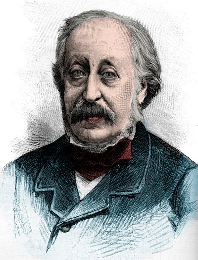 स्टीफन हेलर का पोर्ट्रेट (1813-1888) हंगेरियन पियानोवादक, शिक्षक और संगीतकार - उत्कीर्णन 1888 द्वारा अज्ञात कलाकार