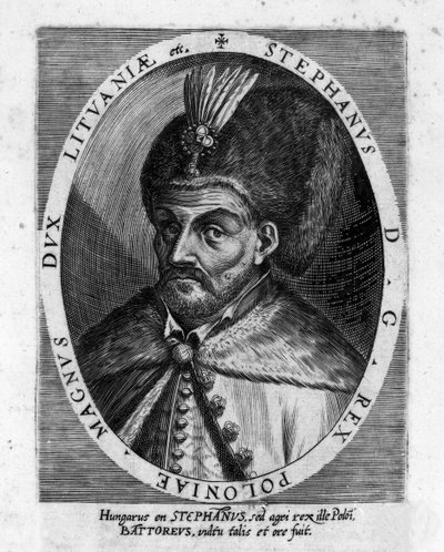 स्टीफन आई बाथोरी (1533-1586), ट्रांसिल्वेनिया के राजकुमार और पोलैंड के राजा का पोर्ट्रेट। द्वारा अज्ञात कलाकार