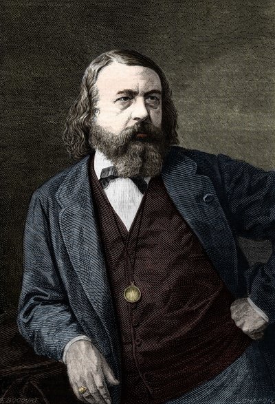 थियोफाइल गौटियर का पोर्ट्रेट (1811-1872), फ्रांसीसी लेखक। द्वारा अज्ञात कलाकार