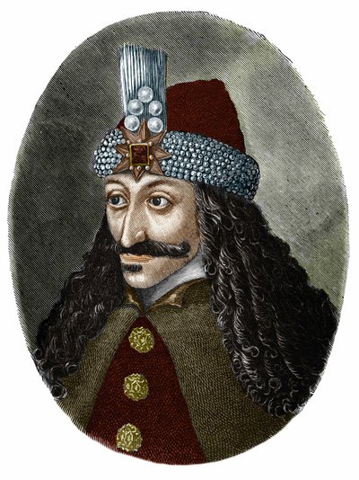 व्लाद टेप्स III का चित्र प्ररित करनेवाला या ड्रैकुला (1431-1476) जिसने ब्रैम स्टोकर को ड्रैकुला के चरित्र के लिए प्रेरित किया, जो 1897 में लिखा गया एक उपन्यास है। द्वारा अज्ञात कलाकार