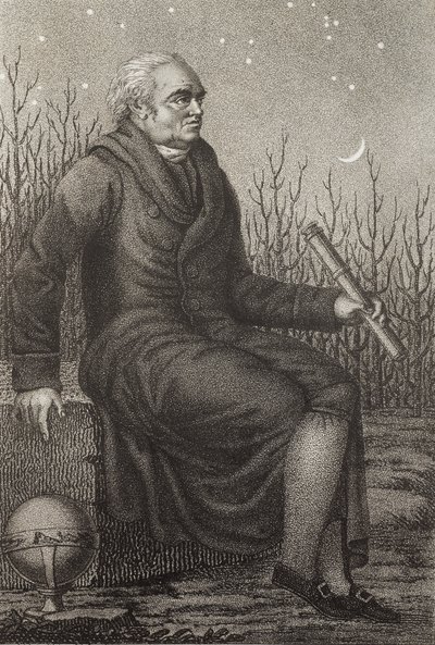 विलियम हर्शल का पोर्ट्रेट (1738-1822) जर्मन में जन्मे ब्रिटिश खगोलशास्त्री - द्वारा अज्ञात कलाकार