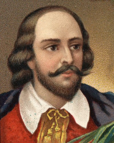 विलियम शेक्सपियर का पोर्ट्रेट (1564-1616), अंग्रेजी लेखक। 19 वीं शताब्दी के उत्तरार्ध की क्रोमोलिटोग्राफी। द्वारा अज्ञात कलाकार