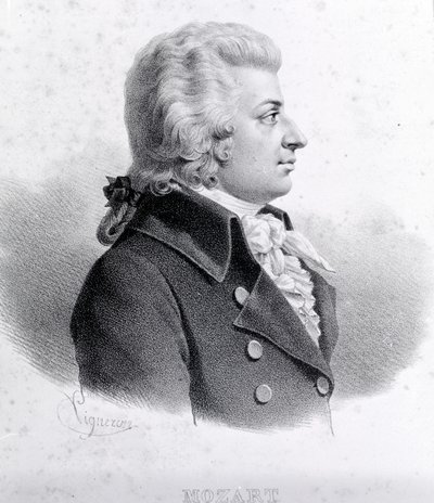 वोल्फांग एमॅड्यूस मोजार्ट का पोर्ट्रेट (1756 - 1791)। द्वारा अज्ञात कलाकार