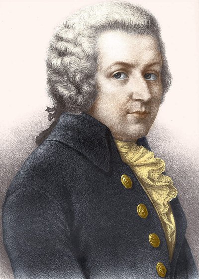 वोल्फगैंग एमॅड्यूस मोजार्ट का पोर्ट्रेट (1756-1791)। द्वारा अज्ञात कलाकार