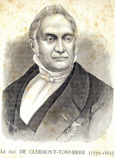 ड्यूक ऑफ क्लेरमोंट का पोर्ट्रेट - थंडर (1779 - 1865) - "" लेस कंटेम्पोरेंस" में, और 19 वीं शताब्दी के अंत में। द्वारा अज्ञात कलाकार