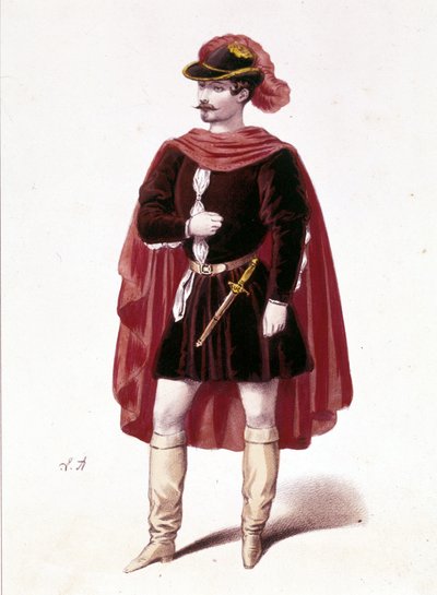 फ्रांसीसी टेनर लुई ग्यूमार्ड (1822 - 1880) का पोर्ट्रेट "आई वेस्परी सिसिलीनी" (द सिसिलियन वेप्रेस) के पहले अभिनय में हेनरी की भूमिका में द्वारा ग्यूसेप वर्डी द्वारा अज्ञात कलाकार