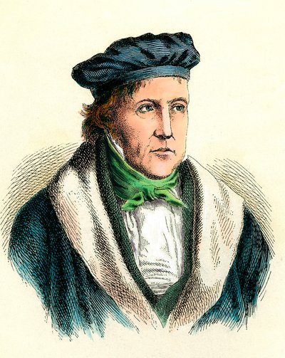 जर्मन दार्शनिक जॉर्ज विल्हेम फ्रेडरिक हेगेल (1770-1831) का पोर्ट्रेट। द्वारा अज्ञात कलाकार