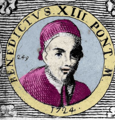 पोप का पोर्ट्रेट (1724-1730) बेनेडिक्ट XIII (1649-1730)। द्वारा अज्ञात कलाकार