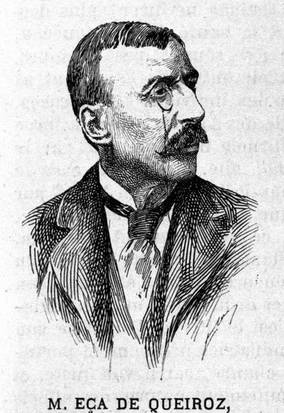 पुर्तगाली लेखक और राजनयिक जोस मारिया डी ईका डी क्विरोस या क्विरोज (1845-1900) का पोर्ट्रेट। 19वीं सदी की नक्काशी द्वारा अज्ञात कलाकार