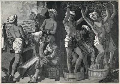 भारत में लाह की तैयारी एडोल्फ बिटार्ड द्वारा 1885 से "लेस आर्ट्स एट मेटियर्स इलस्ट्रेस" में उत्कीर्णन द्वारा अज्ञात कलाकार