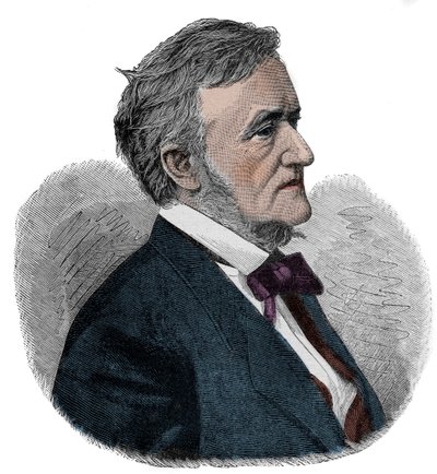 रिचर्ड वैगनर (1813-1883) अंग्रेजी संगीतकार - उत्कीर्णन द्वारा अज्ञात कलाकार