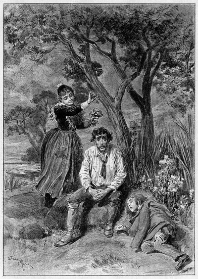 संगीतकार जॉर्जेस बिज़ेट (1838-1874) द्वारा संगीत के लिए निर्देशित अल्फोंस डौडेट (1840-1897) द्वारा तीन कृत्यों और पांच चित्रों में मेलोड्रामा के ओडियन थिएटर में प्रतिनिधित्व "" ल'अरलेसिएन"" "द इलस्ट्रस वर्ल्ड" में। "1 द्वारा अज्ञात कलाकार