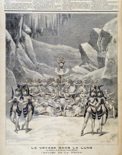 09/04/1892 से "" जर्नी इन द मून "" के पोर्ट सेंट मार्टिन के थिएटर में प्रतिनिधित्व - "" ले पेटिट जर्नल "" में द्वारा अज्ञात कलाकार