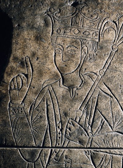 सांचेज़ II गार्सिया का प्रतिनिधित्व (1010-1029), कैस्टिले की गणना। ओना (स्पेन) में सैन सल्वाडोर के मठ के मकबरे पर कम राहत वाली मूर्तियां। द्वारा अज्ञात कलाकार