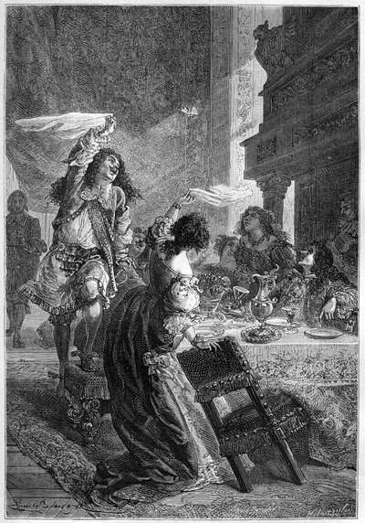 रेस्टोरेशन पार्टी - द किंग चार्ल्स II (1630-1685) लेडी कैसलमाइन (बारबरा विलियर्स, काउंटेस ऑफ कैसलमाइन, डचेस ऑफ क्लीवलैंड की मालकिन ऑफ चार्ल्स II) के साथ - चार्ल्स द्वितीय ने 1660 में अपनी मालकिन, लाड के साथ इंग्लैंड के सिंहासन पर अपना प्रवेश मनाया। द्वारा अज्ञात कलाकार