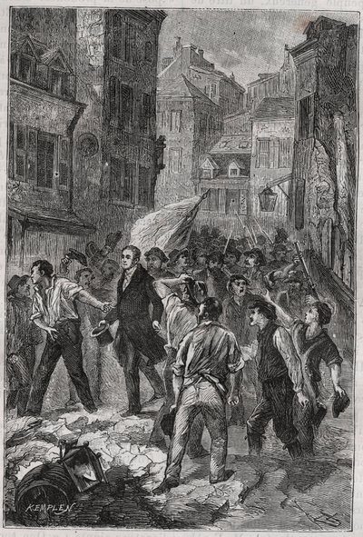 1831 में ल्यों में विद्रोह डेस कैनट्स - लुई बाउवियर-डुमोलर्ट (डुमोलार्ड) (बौवियर डूमोलार्ट) प्रीफेक्ट और प्रतिनियुक्त लियोनिस को रिहा किया गया द्वारा अज्ञात कलाकार