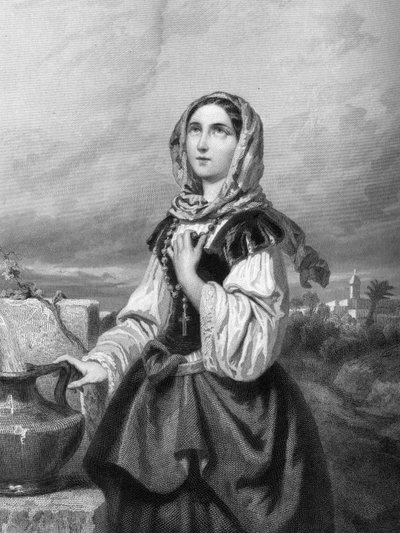 "पवित्र महिला" में लीमा कन्या (1586-1617) का संत गुलाब। 1852 द्वारा अज्ञात कलाकार