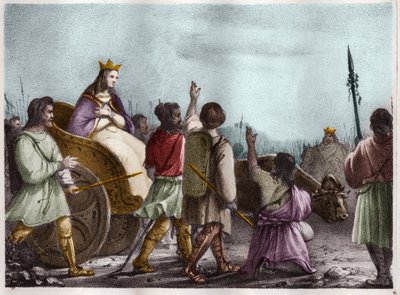 सेंट क्लोटिल्डे, फ़्रैंक की रानी (v. 475-545), क्लोविस 1 की पत्नी। द्वारा अज्ञात कलाकार