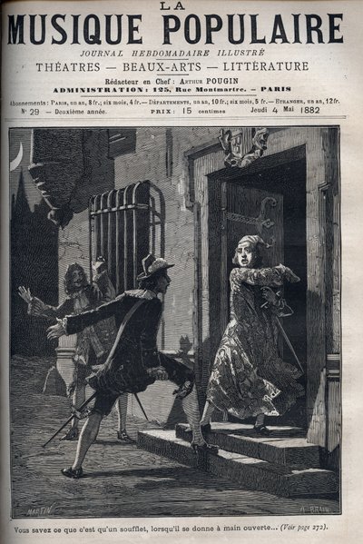 मोलिरे (1622-1673) द्वारा कॉमेडी "" सिसिली या ल'आमोर पेंट्रे" का दृश्य। अरस्ते का विदूषक हाली, ईर्ष्यालु डॉन पेड्रे का ध्यान भटकाता है, ताकि प्रेमी अरस्ते और इसिडोर को मिल सके। (एक्ट I, सीन XII) द्वारा अज्ञात कलाकार