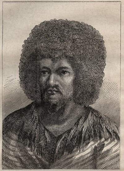 कैप्टन जेम्स कुक (1728-1779) द्वारा दूसरी यात्रा (1772-1775): ताहिती के राजा ओ-टू (ओ टू) का चित्र - "18 वीं शताब्दी के महान नाविक" से लिया गया चित्रण द्वारा अज्ञात कलाकार