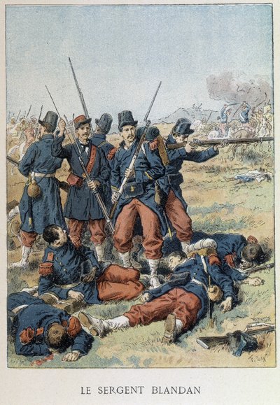 1842 में अल्जीरिया की विजय के दौरान सार्जेंट ब्लैंडन की मृत्यु हो गई - "" हिस्टोइरे डी फ्रांस" में द्वारा अज्ञात कलाकार