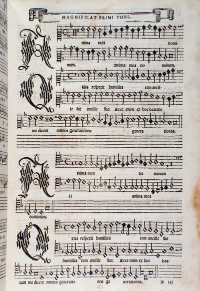 Giovanni Animuccia . द्वारा Magnificat का शीट संगीत पृष्ठ द्वारा अज्ञात कलाकार