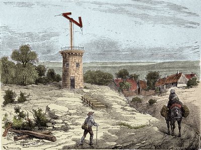 टेलीग्राफ: क्लाउड चैप्पे का टेलीग्राफ (1765-1805) 1794 के आसपास - उत्कीर्णन द्वारा अज्ञात कलाकार