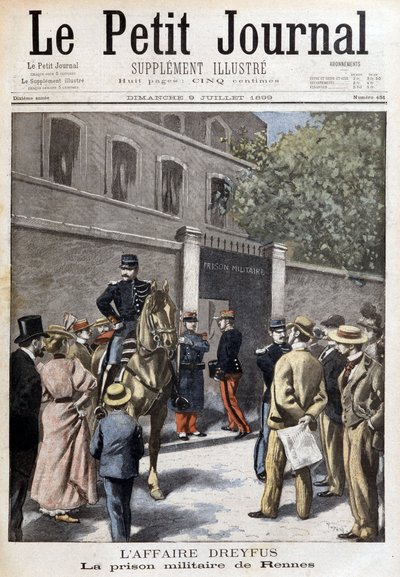 ड्रेफस मामला: रेनेस की सैन्य जेल - 09/07/1899 के "" ले पेटिट जर्नल" में द्वारा अज्ञात कलाकार
