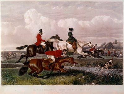 जॉन फ्रेडरिक हेरिंग द्वारा फॉक्स हंट एनग्रेविंग (1795-1865) द्वारा अज्ञात कलाकार