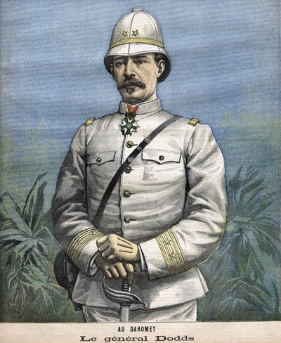 1892 में बेनिन (डाहोमी) में फ्रांसीसी जनरल अल्फ्रेड एमेडी डोड्स (1842-1922) द्वारा अज्ञात कलाकार