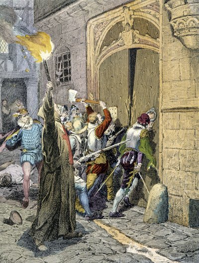 सेंट बार्थेलेमी का नरसंहार (1572) द्वारा अज्ञात कलाकार