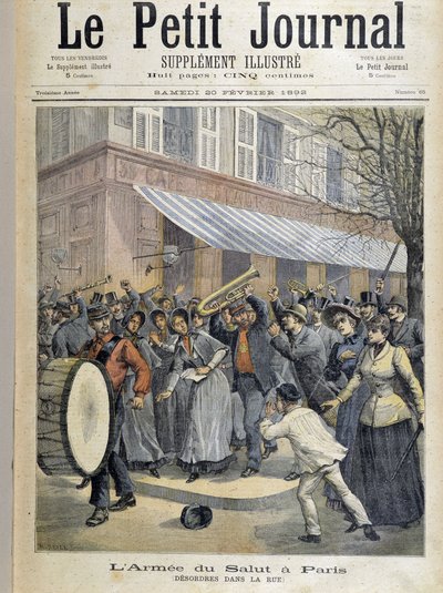 पेरिस में मोक्ष की सेना (सड़क पर अव्यवस्था) - 20/02/1892 के "" ले पेटिटी जर्नल "" में द्वारा अज्ञात कलाकार