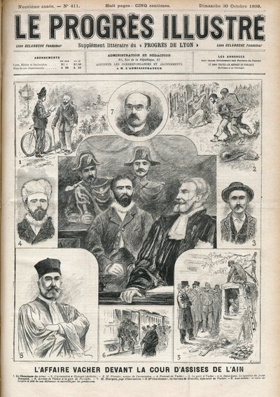 केस जोसेफ वाचर "" शेफर्ड किलर" (1869-1898) असीसी के ऐन कोर्ट के समक्ष - 30 अक्टूबर के "" द प्रोग्रेसिव-इलस्ट्रस "" का कवर द्वारा अज्ञात कलाकार