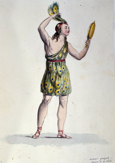 ऑस्ट्रियाई संगीतकार फ्रांज ज़ेवर सुस्मेयर (1766-1803) द्वारा बैले "" इल नोसे डी बेनेवेंटो "" में स्वच्छ प्रेम की व्याख्या करने वाला चरित्र। 19वीं सदी का चित्रण द्वारा अज्ञात कलाकार