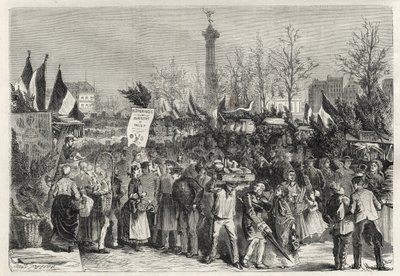 पेरिस में बुलेवार्ड बॉर्डन में हैम मेला (प्लेस डे ला बैस्टिल) - 1868 - द्वारा अज्ञात कलाकार