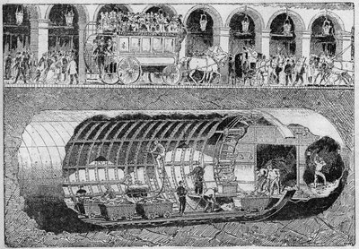 1895 में रिवोली की गली के नीचे सड़क का छेदन। द्वारा अज्ञात कलाकार