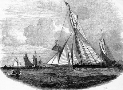 1851 में गायों के रेगाटा - उत्कीर्णन, बाइबिल। डेस आर्ट्स डेको। द्वारा अज्ञात कलाकार