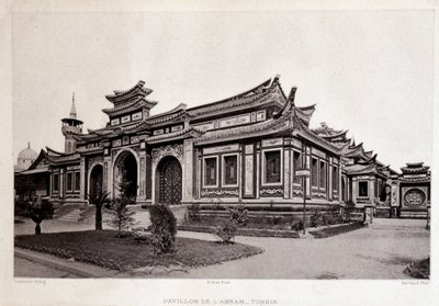 पेरिस में सार्वभौम प्रदर्शनी १८८९ - पैविलॉन डे ल'अन्नम, टोंकिन। द्वारा अज्ञात कलाकार