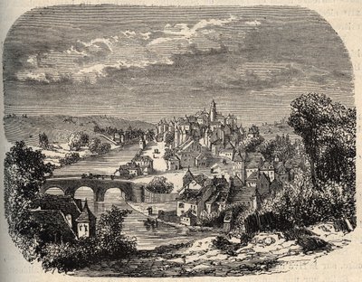 Uzerche - Correze - फ्रांस - "" PATRIE "" में उत्कीर्णन - लुसिएन हर्ड द्वारा 6 खंडों में फ्रांस का PECTUREQUIREQUE विवरण - 19 वीं शताब्दी का अंत द्वारा अज्ञात कलाकार