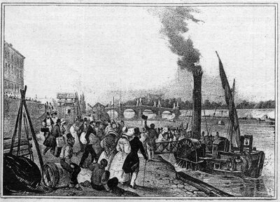 विक्टर जीन (विक्टर-जीन) एडम (1801-1866)। "स्टीमबोट द्वारा सेंट क्लाउड की यात्रा" द्वारा अज्ञात कलाकार