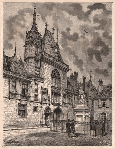 फ्रांस के Bourges में Palais Jacques Coeur की सड़क से देखें द्वारा अज्ञात