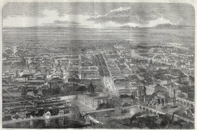 1858 में बर्लिन शहर (बर्लिनो) का दृश्य। द्वारा अज्ञात कलाकार
