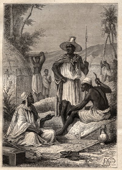 मुंगो पार्क (1771-1806) से जोलिबा (नाइजर) तक यात्रा (1795): सेनेगल के स्वदेशी - "18 वीं शताब्दी के महान नाविक" से लिया गया चित्रण। द्वारा अज्ञात कलाकार
