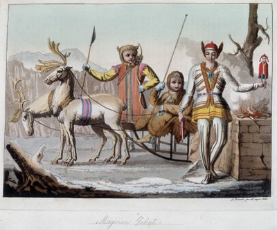 जादूगर याकूत, साइबेरिया। "" पुरानी और आधुनिक पोशाक में "" द्वारा अज्ञात कलाकार